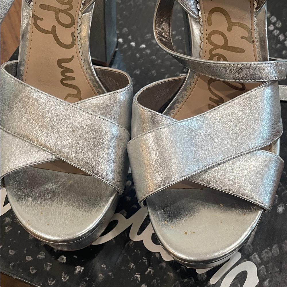 Sam Edelman Silver Platform Heels - Picture 4 of 6